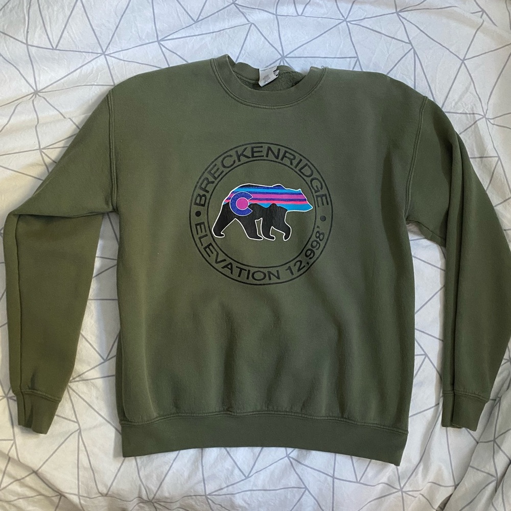 Olive Green Breckenridge Crew Neck